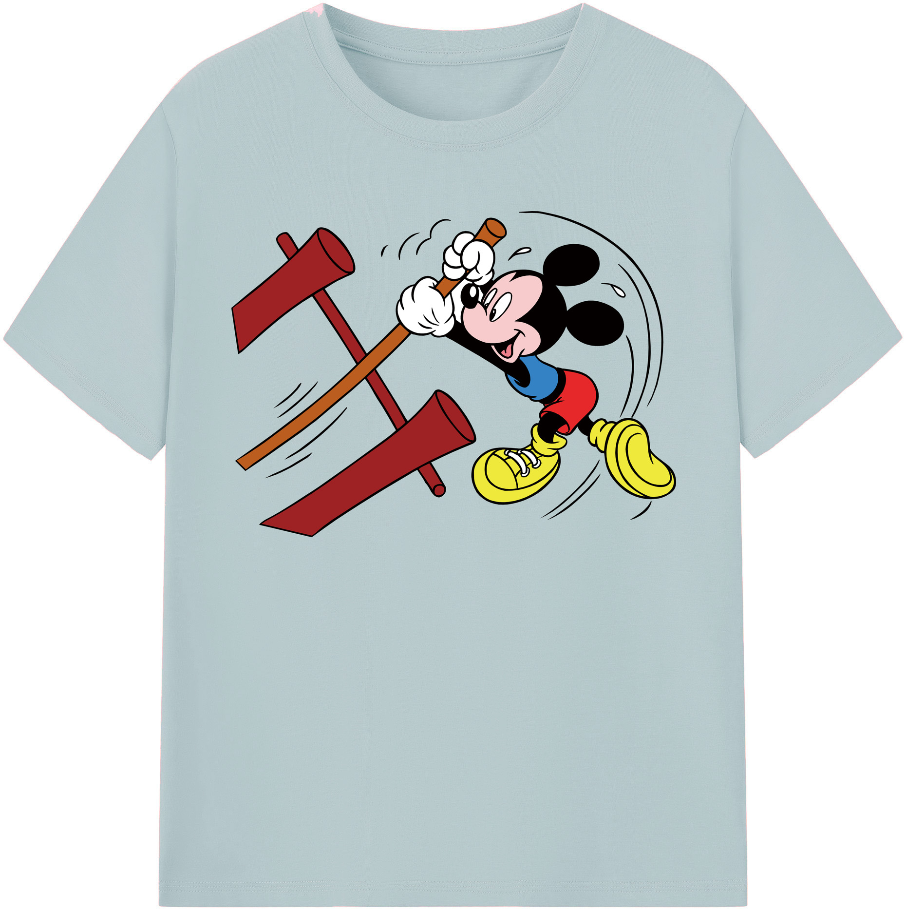 （画像用） ミッキーマウス Mickey Mouse 綿100％半袖Tシャツ（フロントプリント）